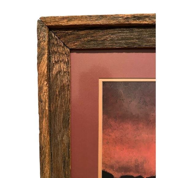 Martin Leman Tabby Cat Print Matted with Glass and Wood Frame 37.5” x 21.5” - Picture 6 of 7